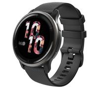 MoKo Bracelet de rechange en silicone souple compatible avec Garmin Vivoactive 4S/Venu 3S/Venu 2S/Forerunner 265S/255S/255S Music/Vivomove 3S, 18 mm - Noir
