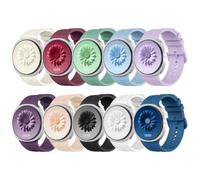 MoKo Bracelet de Sport Compatible avec Samsung Galaxy Watch 9/8 40mm/44mm | Lot de 10 Bracelets Souples en Silicone Étanches pour Galaxy Watch 8 Classic 46mm, pour Femmes et Hommes, Multicolore, S/M