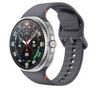 MoKo Bracelet de Sport pour Samsung Galaxy Watch 8 40mm 44mm/Galaxy Watch 8 Classic 46mm, Bracelet de Remplacement en Silicone Souple pour Homme Femme, M/L, Gris Sidéral