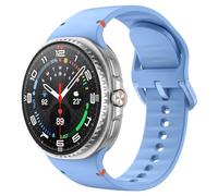 MoKo Bracelet de Sport pour Samsung Galaxy Watch 8 40mm 44mm/Galaxy Watch 8 Classic 46mm, Bracelet de Remplacement en Silicone Souple pour Homme Femme, M/L, Bleu clair