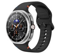 MoKo Bracelet de Sport pour Samsung Galaxy Watch 8 40mm 44mm/Galaxy Watch 8 Classic 46mm, Bracelet de Remplacement en Silicone Souple pour Homme Femme, S/M, Noir
