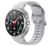MoKo Bracelet de Sport pour Samsung Galaxy Watch 8 40mm 44mm/Galaxy Watch 8 Classic 46mm, Bracelet de Remplacement en Silicone Souple pour Homme Femme, M/L, Gris Clair