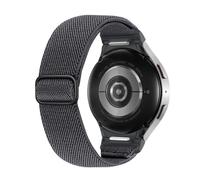 MoKo Bracelet Élastique en Nylon à un Clic Compatible avec Samsung Galaxy Watch 7 6 5 4 FE 40mm 44mm/6 4 Classic 43mm 47mm 42mm 46mm/5 Pro 45mm, Bracelet de Sport Réglable pour Femme Homme, Gris Foncé