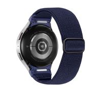 MoKo Bracelet Élastique en Nylon à un Clic Compatible avec Samsung Galaxy Watch 7 6 5 4 FE 40mm 44mm/6 4 Classic 43mm 47mm 42mm 46mm/5 Pro 45mm, Bracelet de Sport Réglable pour Femme Homme, Bleu Nuit