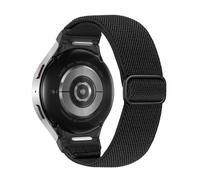 MoKo Bracelet Élastique en Nylon à un Clic Compatible avec Samsung Galaxy Watch 7 6 5 4 FE 40mm 44mm/6 4 Classic 43mm 47mm 42mm 46mm/5 Pro 45mm, Bracelet de Sport Réglable pour Femme Homme, Noir