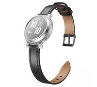 MoKo Bracelet en Cuir Fin Compatible avec Garmin Lily 2 Active pour Femmes, Bracelet Élégant en Cuir de Grain Supérieur pour Bracelet de Montre Garmin Lily 2, Noir
