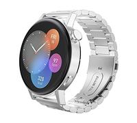 Moko Bracelet en Métal Compatible avec Huawei Watch GT 4/3/2, 22mm Bracelet de Remplacement en Acier Inoxydable, Argent
