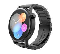 MoKo Bracelet en Métal Compatible avec Huawei Watch GT 4 46mm/GT 3/GT 3 Pro 46mm/GT 2 Pro/GT/GT 2 46mm/GT 2e/GT Runner/Watch 4/4 Pro/3/3 Pro, 22mm Bracelet de Remplacement en Acier Inoxydable, Noir