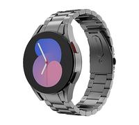 MoKo Bracelet en Métal Compatible avec Samsung Galaxy Watch 7 FE 6 5 4 40mm 44mm/6 Classic 43mm 47mm/5 Pro 45mm/4 Classic 42mm 46mm, Bracelet de Remplacement en Acier Inoxydable pour Homme, Gris