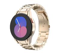 MoKo Bracelet en Métal Compatible avec Samsung Galaxy Watch 7 FE 6 5 4 40mm 44mm/6 Classic 43mm 47mm/5 Pro 45mm/4 Classic 42mm 46mm, Bracelet de Remplacement en Acier Inoxydable pour Homme, Or Rosé
