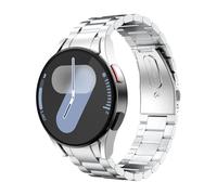 MoKo Bracelet en Métal Compatible avec Samsung Galaxy Watch 7 FE 6 5 4 40mm 44mm/6 Classic 43mm 47mm/5 Pro 45mm/4 Classic 42mm 46mm, Bracelet de Remplacement en Acier Inoxydable pour Homme, Argent