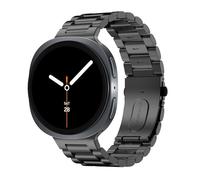 MoKo Bracelet en Métal Compatible avec Samsung Galaxy Watch 8 40mm 44mm/Galaxy Watch 8 Classic 46mm, Bracelet de Remplacement en Acier Inoxydable pour Hommes Femmes, Noir