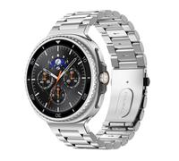 MoKo Bracelet en Métal Compatible avec Samsung Galaxy Watch 8 40mm 44mm/Galaxy Watch 8 Classic 46mm, Bracelet de Remplacement en Acier Inoxydable pour Hommes Femmes, Argent