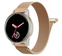 MoKo Bracelet en Métal pour Garmin Venu 4 41 mm/3S/2S ; Vivoactive 4S ; Forerunner 265S/255S, Bracelet de Remplacement en Acier Inoxydable 18 mm à Fixation Rapide pour Hommes Femmes, Or Rosé