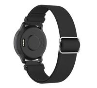 MoKo Bracelet en Nylon Extensible Compatible avec Garmin Venu 2S/Venu 3S/Vivoactive 4S/Vivomove 3S/Forerunner 255S/255S Music/Forerunner 265S, 18mm Bracelet Élastique Ajustable, Noir
