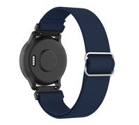 MoKo Bracelet en Nylon Extensible Compatible avec Garmin Venu 2S/Venu 3S/Vivoactive 4S/Vivomove 3S/Forerunner 255S/255S Music/Forerunner 265S, 18mm Bracelet Élastique Ajustable, Marine Bleu