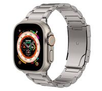 MoKo Bracelet en Titane Compatible avec Apple Watch Ultra 3/2/1 Strap 49mm 46mm 45mm 44mm 42mm,Bracelet en Métal avec Boucle Déployante pour iWatch SE3/SE2/SE Series 11 10 9 8 7 6 5 4 3 2 1,Titane