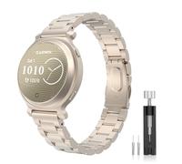 MoKo Bracelet Fin de Remplacement en Acier Inoxydable Compatible avec Garmin Lily 2 & Lily 2 Active, Bracelet Sport Réglable à Fixation Rapide 14 mm avec Outil de Retrait des Maillons pour Femme, ChOr