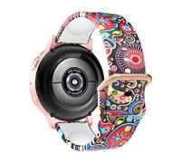 MoKo Bracelet Imprimé Compatible avec Samsung Galaxy Watch 7 FE 6 5 4 40mm 44mm/6 4 Classic 43mm 47mm 42mm 46mm/5 Pro 45mm/3 41mm/Watch Active 2, 20mm Bracelet en Silicone à Motifs, Méduse colorée