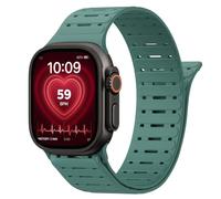 MoKo Bracelet Magnétique Compatible avec Apple Watch Ultra 49/46/45/44/42mm | Solo Loop en Silicone Breveté, Sport, Respirant Étanche, pour iWatch Series 12 11 10 9 8 7 6 5 4 SE Ultra 4 3 2 1 Femme Homme
