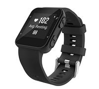 MoKo Bracelet Montre Compatible avec Forerunner 35/30 Smartwatch en Silicone avec 6 Vises et Tournevis (Pas pour Forerunner 235), Noir