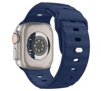 MoKo Bracelet Océan Compatible Apple Watch Ultra2 49mm 46mm 45mm 44mm 42mm pour les Hommes et les Femmes,Bande de Remplacement en Silicone pour iWatch Serie 10 9 8 7 6 5 4 3 SE Ultra 2 1, Nuit Bleue