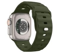 MoKo Bracelet Océan Compatible Apple Watch Ultra2 49mm 46mm 45mm 44mm 42mm pour les Hommes et les Femmes,Bande de Remplacement en Silicone pour iWatch Serie 10 9 8 7 6 5 4 3 SE Ultra 2 1, Vert Armée