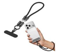 MoKo Bracelet Poignet Cable USB C, PD240W USB-C vers USB-C, Antivol pour iPhone 17 16, Samsung S26 S25 Ultra/FE, Téléphones Android, Quotidien et Extérieur (Noir/0.98ft)