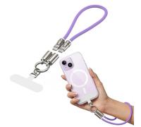 MoKo Bracelet Poignet Cable USB C, PD240W USB-C vers USB-C, Antivol pour iPhone 17 16, Samsung S26 S25 Ultra/FE, Téléphones Android, Quotidien et Extérieur (Violet/0.98ft)