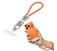 MoKo Bracelet Poignet Cable USB C, PD240W USB-C vers USB-C, Antivol pour iPhone 17 16, Samsung S26 S25 Ultra/FE, Téléphones Android, Quotidien et Extérieur (Orange/0.98ft)