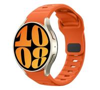 MoKo Bracelet Robuste Compatible avec Samsung Galaxy Watch 7 FE 6 5 4 40mm 44mm/Watch 6 Classic 43mm 47mm/5 Pro 45mm/4 Classic 42mm 46mm, Bracelet de Sport de Remplacement en Silicone, Orange