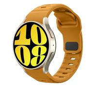 MoKo Bracelet Robuste Compatible avec Samsung Galaxy Watch 7 FE 6 5 4 40mm 44mm/Watch 6 Classic 43mm 47mm/5 Pro 45mm/4 Classic 42mm 46mm, Bracelet de Sport de Remplacement en Silicone, Jaune