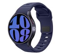 MoKo Bracelet Robuste Compatible avec Samsung Galaxy Watch 7 FE 6 5 4 40mm 44mm/Watch 6 Classic 43mm 47mm/5 Pro 45mm/4 Classic 42mm 46mm, Bracelet de Sport de Remplacement en Silicone, Nuit Bleue