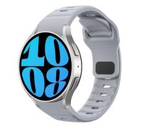 MoKo Bracelet Robuste Compatible avec Samsung Galaxy Watch 7 FE 6 5 4 40mm 44mm/Watch 6 Classic 43mm 47mm/5 Pro 45mm/4 Classic 42mm 46mm, Bracelet de Sport de Remplacement en Silicone, Gris Clair