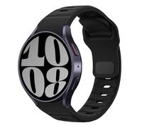 MoKo Bracelet Robuste Compatible avec Samsung Galaxy Watch 7 FE 6 5 4 40mm 44mm/Watch 6 Classic 43mm 47mm/5 Pro 45mm/4 Classic 42mm 46mm, Bracelet de Sport de Remplacement en Silicone, Noir