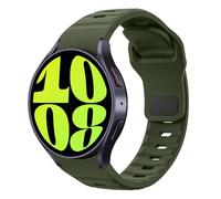 MoKo Bracelet Robuste Compatible avec Samsung Galaxy Watch 7 FE 6 5 4 40mm 44mm/Watch 6 Classic 43mm 47mm/5 Pro 45mm/4 Classic 42mm 46mm, Bracelet de Sport de Remplacement en Silicone, Vert Armée