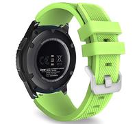 MoKo Bracelet Sport Compatible avec Samsung Galaxy Watch 3 45mm/Galaxy Watch 46mm/Gear S3 Frontier/Classic, 22mm Bracelet de Remplacement en Silicone Souple pour Hommes Femmes, Vert