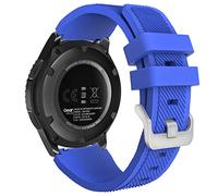 MoKo Bracelet Sport Compatible avec Samsung Galaxy Watch 3 45mm/Galaxy Watch 46mm/Gear S3 Frontier/Classic, 22mm Bracelet de Remplacement en Silicone Souple pour Hommes Femmes, Bleu Royal