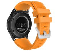 MoKo Bracelet Sport Compatible avec Samsung Galaxy Watch 3 45mm/Galaxy Watch 46mm/Gear S3 Frontier/Classic, 22mm Bracelet de Remplacement en Silicone Souple pour Hommes Femmes, Orange