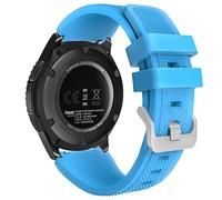 MoKo Bracelet Sport Compatible avec Samsung Galaxy Watch 3 45mm/Galaxy Watch 46mm/Gear S3 Frontier/Classic, 22mm Bracelet de Remplacement en Silicone Souple pour Hommes Femmes, Bleu