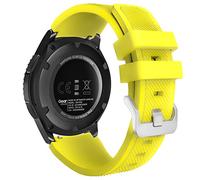 MoKo Bracelet Sport Compatible avec Samsung Galaxy Watch 3 45mm/Galaxy Watch 46mm/Gear S3 Frontier/Classic, 22mm Bracelet de Remplacement en Silicone Souple pour Hommes Femmes, Jaune