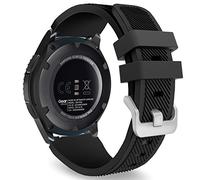 MoKo Bracelet Sport Compatible avec Samsung Galaxy Watch 3 45mm/Galaxy Watch 46mm/Gear S3 Frontier/Classic, 22mm Bracelet de Remplacement en Silicone Souple pour Hommes Femmes, Noir