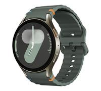 MoKo Bracelet Sport Compatible avec Samsung Galaxy Watch 7 FE 6 5 4 40mm 44mm/Watch 6 Classic 43mm 47mm/4 Classic 42mm 46mm/5 Pro 45mm, Bracelet en Silicone Souple pour Femme Homme, Vert Armée