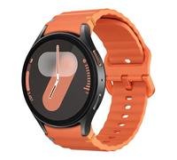 MoKo Bracelet Sport Compatible avec Samsung Galaxy Watch 7 FE 6 5 4 40mm 44mm/Watch 6 Classic 43mm 47mm/4 Classic 42mm 46mm/5 Pro 45mm, Bracelet en Silicone Souple pour Femme Homme, Orange