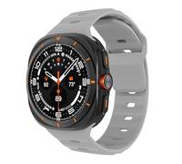 MoKo Bracelet Sport Compatible avec Samsung Galaxy Watch Ultra 47mm (2025/2024) pour Hommes Femmes, Bracelet de Remplacement en Silicone Souple et Étanche, Gris clair