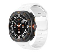 MoKo Bracelet Sport Compatible avec Samsung Galaxy Watch Ultra 47mm (2025/2024) pour Hommes Femmes, Bracelet de Remplacement en Silicone Souple et Étanche, Blanc