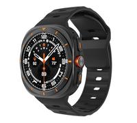 MoKo Bracelet Sport Compatible avec Samsung Galaxy Watch Ultra 47mm (2025/2024) pour Hommes Femmes, Bracelet de Remplacement en Silicone Souple et Étanche, Noir