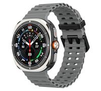 MoKo Bracelet Sport Compatible avec Samsung Galaxy Watch Ultra 47mm (2025/2024) pour Hommes Femmes, Bracelet de Remplacement en Silicone Souple Respirant et Étanche, Gris brunâtre