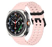 MoKo Bracelet Sport Compatible avec Samsung Galaxy Watch Ultra 47mm (2025/2024) pour Hommes Femmes, Bracelet de Remplacement en Silicone Souple Respirant et Étanche, Rose nébuleux