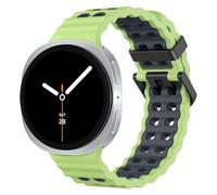 MoKo Bracelet Sport Océan Compatible avec Samsung Galaxy Watch 8 40mm 44mm/Galaxy Watch 8 Classic 46mm, Bracelet en Silicone Souple et Respirant pour Hommes Femmes, Chaux/Gris